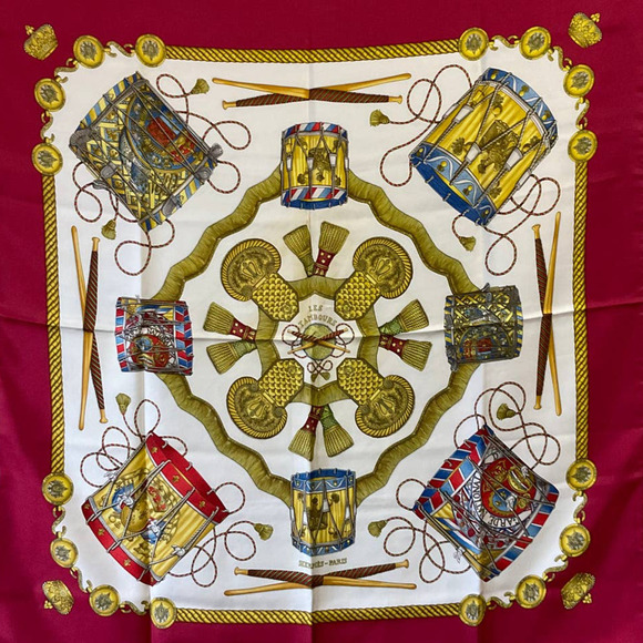 Hermes Hermès “Les Tambours” Silk Scarf 90cm Square - Picture 13 of 16